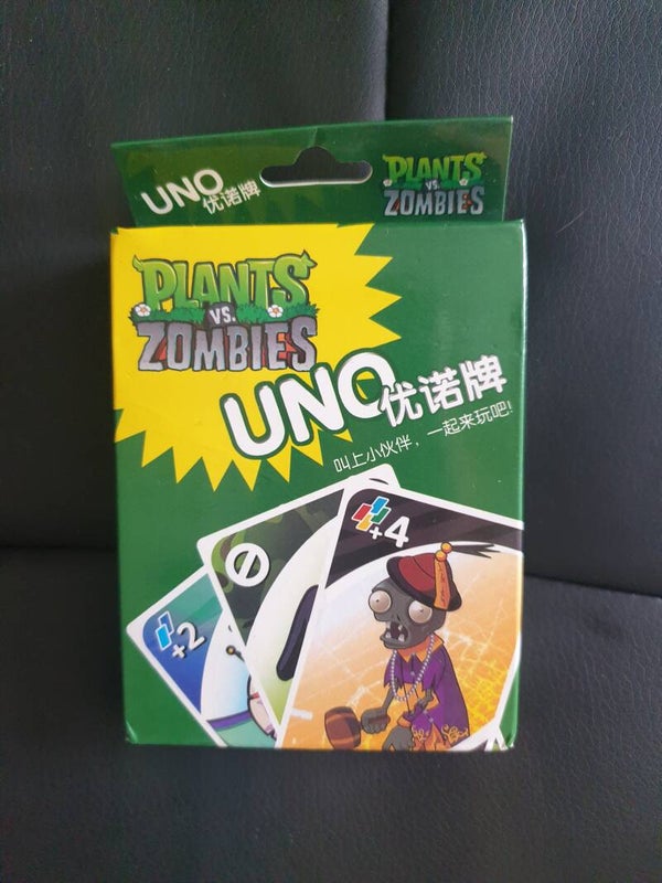 Jeu Uno "Plants vs zombies" vert