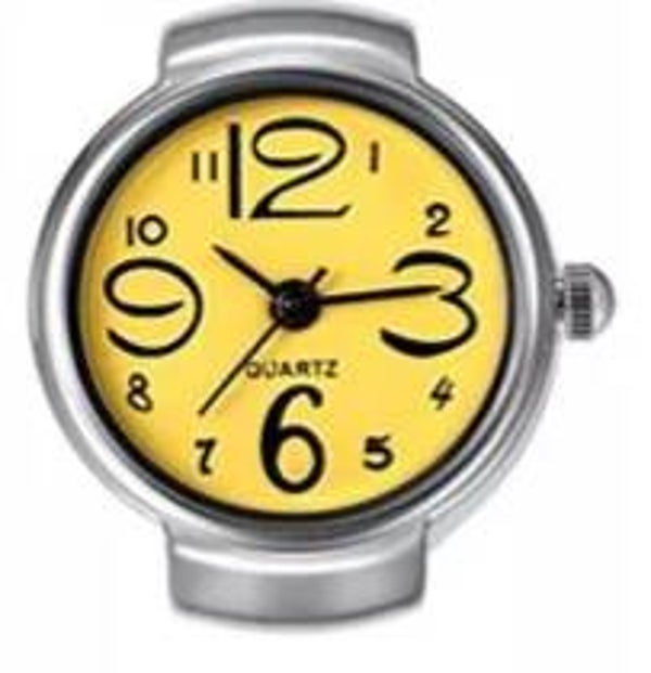 Bague montre jaune