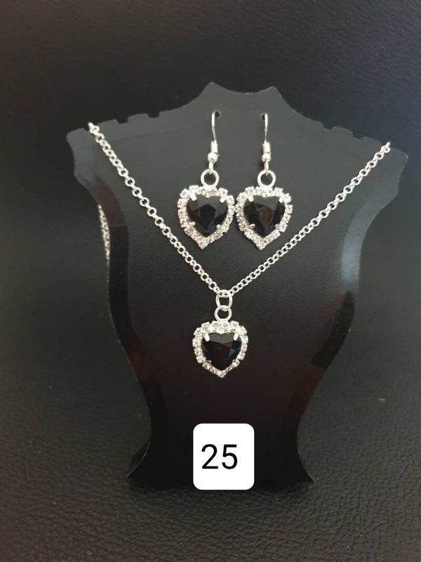 Parure coeur 25