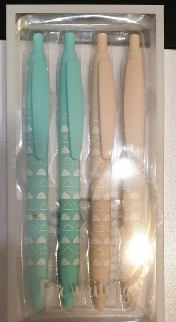 Lot de 4 stylos nuage