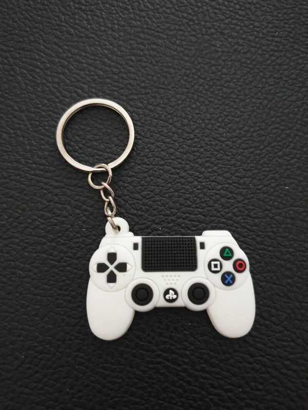 Porte-clés PlayStation blanc