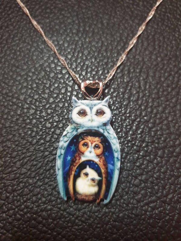 Collier 3 chouettes