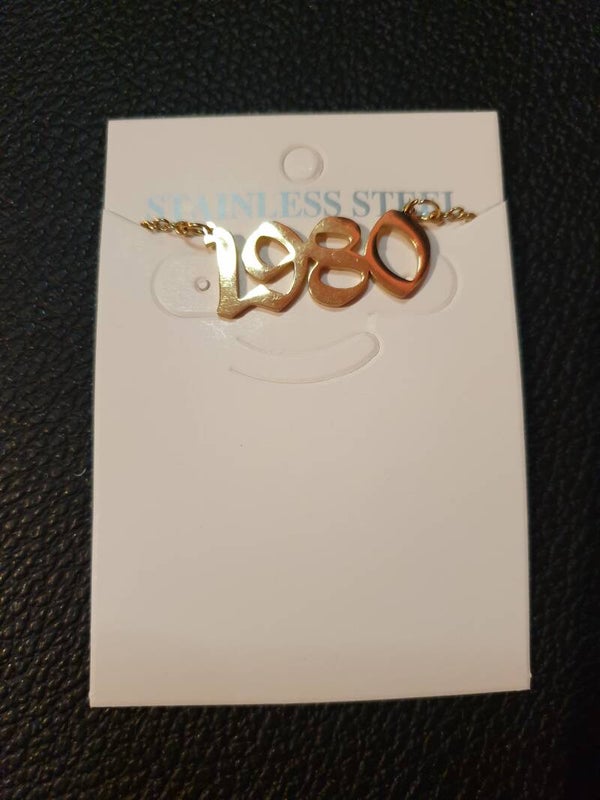 Collier fantaisie "1980" doré