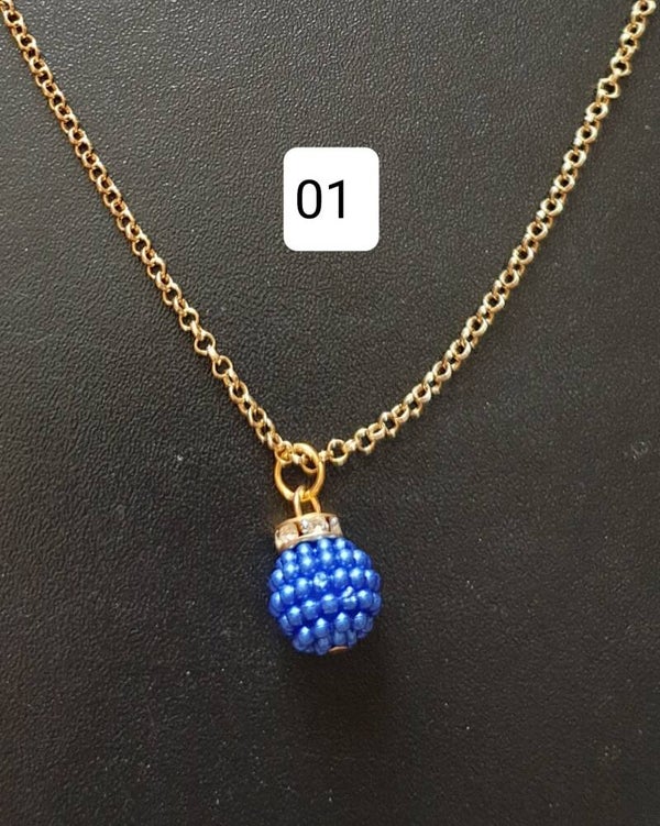 Collier fantaisie "Boule disco" 01