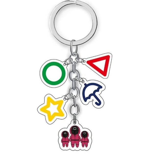 Porte-clés Squid game 5 breloques