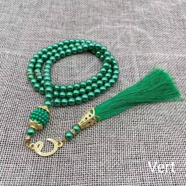 Chapelet musulman vert