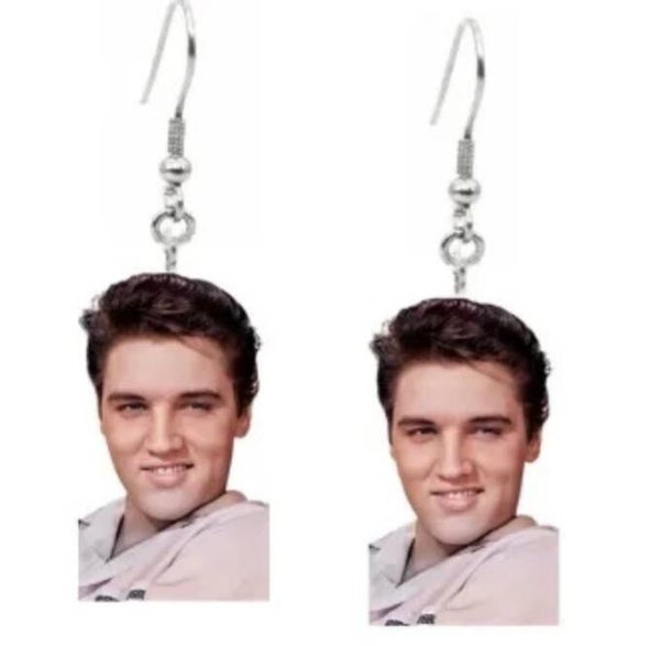 Boucles d'oreilles fantaisie "Elvis Presley" 02