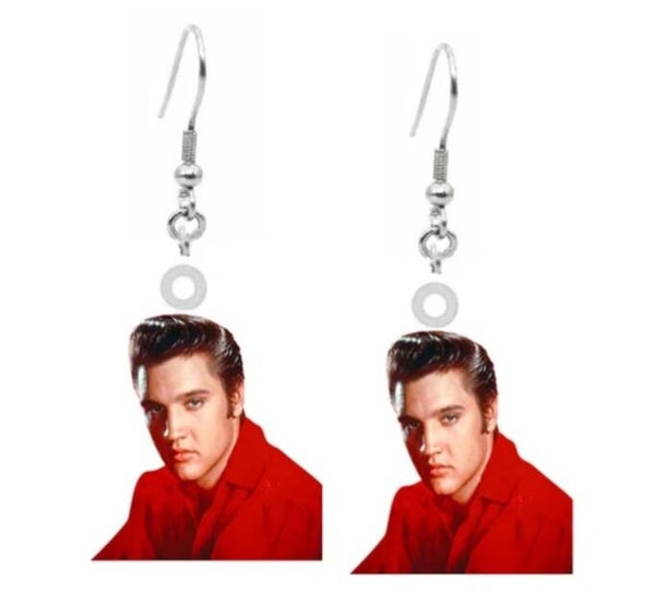Boucles d'oreilles fantaisie "Elvis Presley" 03