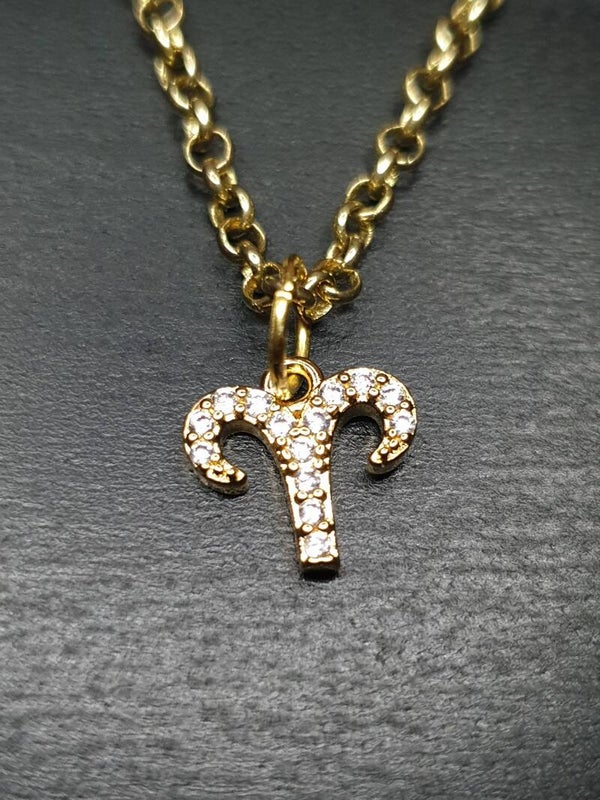 Collier fantaisie "Bélier" diamant