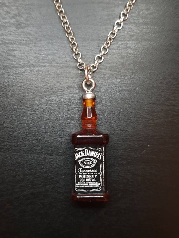 Collier fantaisie "Jack Daniel's" marron