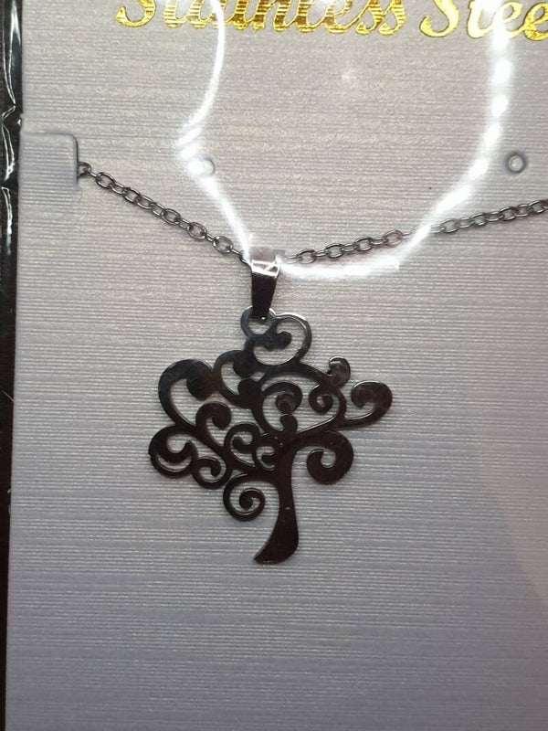 Collier "Arbre" en acier inoxydable
