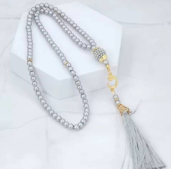 Chapelet musulman gris