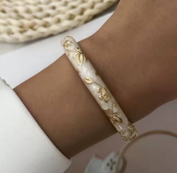 Bracelet jonc blanc
