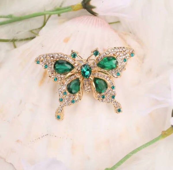 Papillon doré et vert