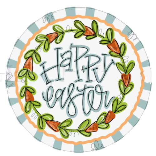 21" Round Happy Easter #2409