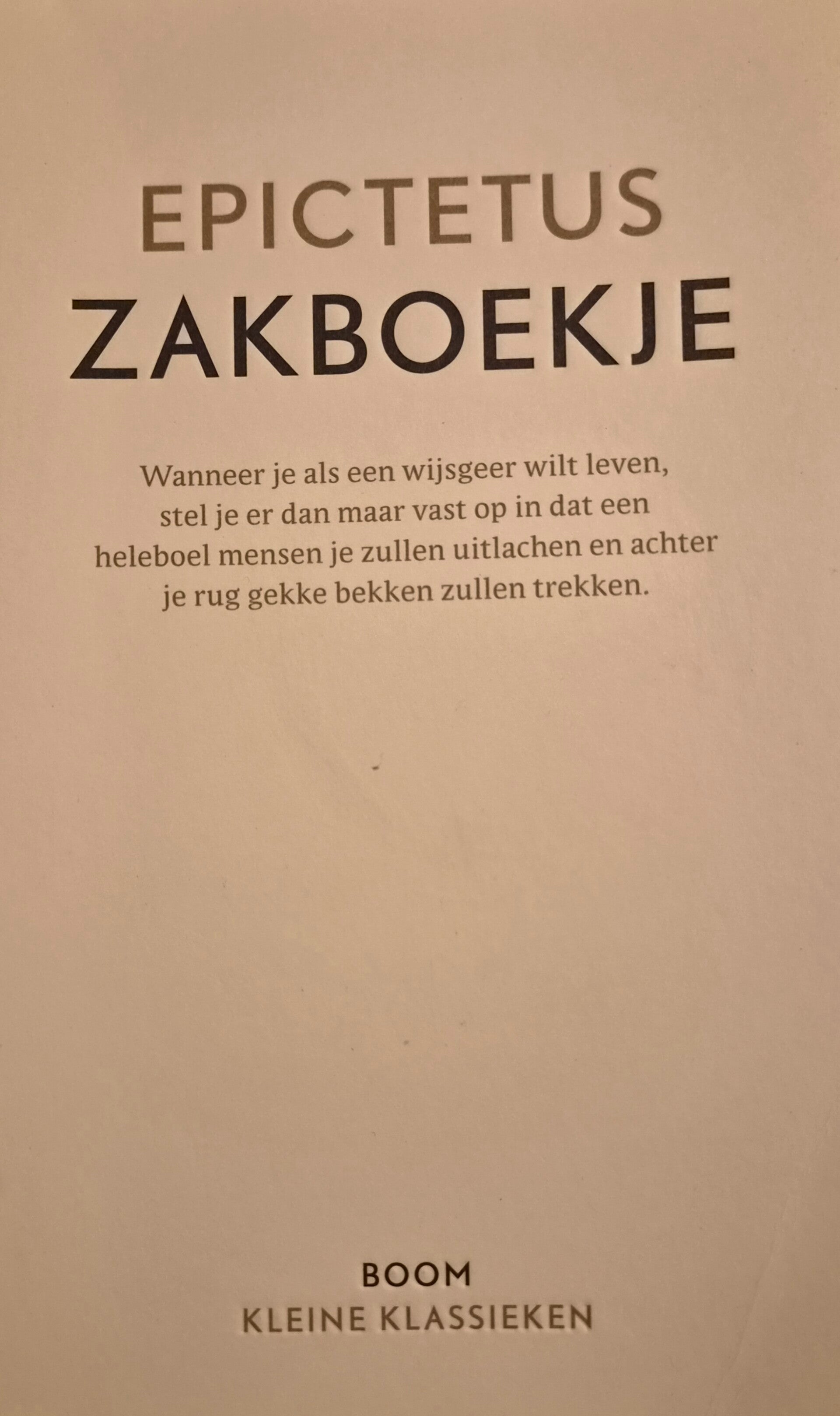 Zakboekje - Epictetus (Tweedehands)