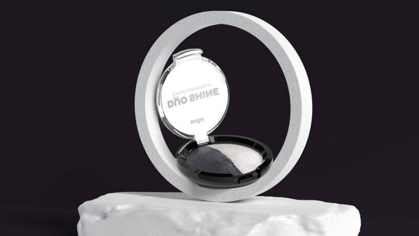 Eyeshadow. Duo Shine Gebakken Oogschaduw 01 (wit - zwart)
