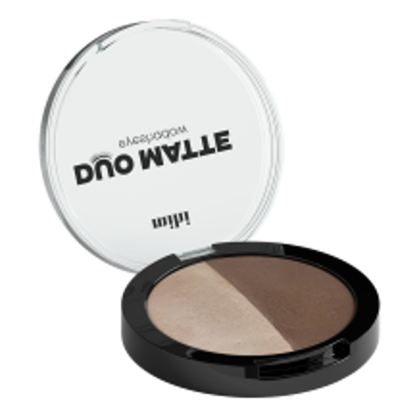 Eyeshadow. Duo Satijn Oogschaduw 01 (lichtroze - donkerbruin)