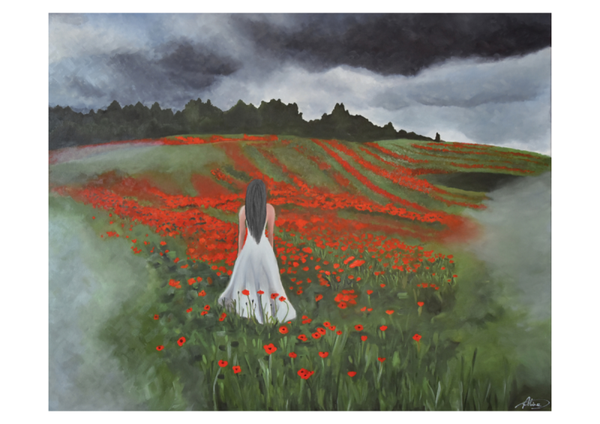 You got me Red and blue (Qilolo) - Impression giclée