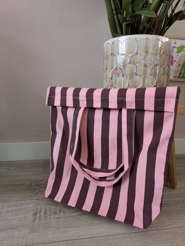 Canvas tas strepen