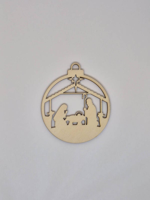 Kerstornament Jozef en Maria