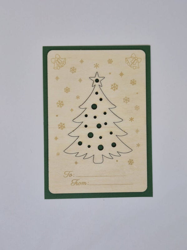 Kerstkaart met kerstboom