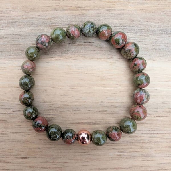 Unakite with Copper