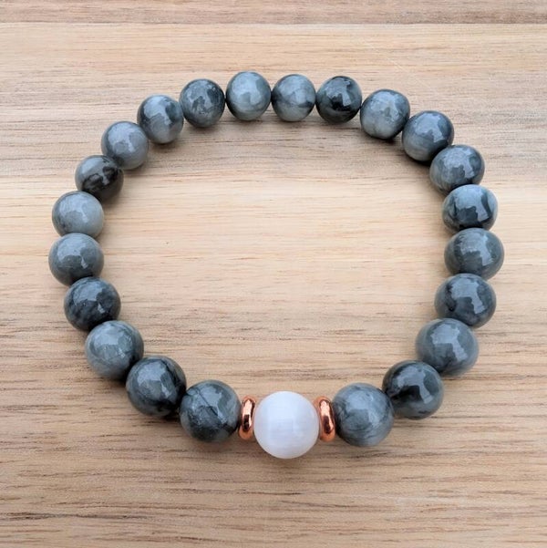 Selenite with Eagle Hawk's Eye