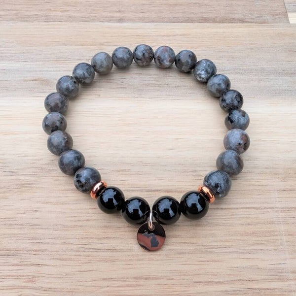 Michigan Charm with Yooperlite and Black Onyx