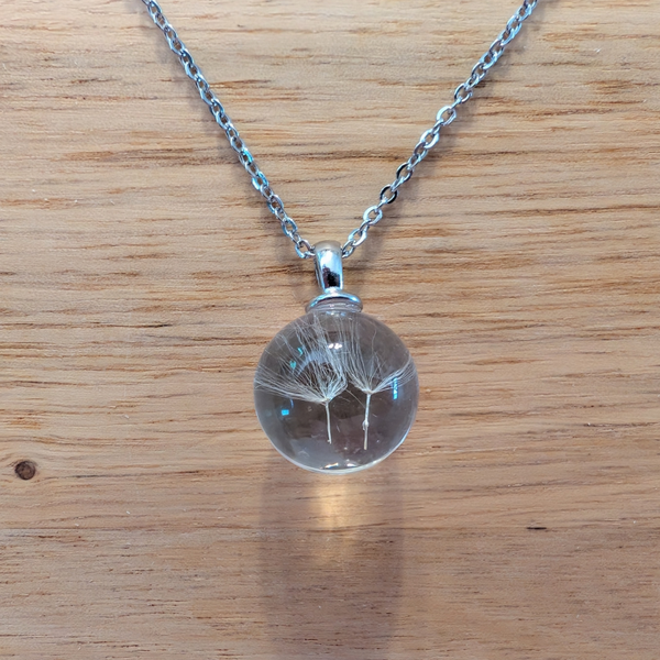 Glass Wish Pendant Necklace