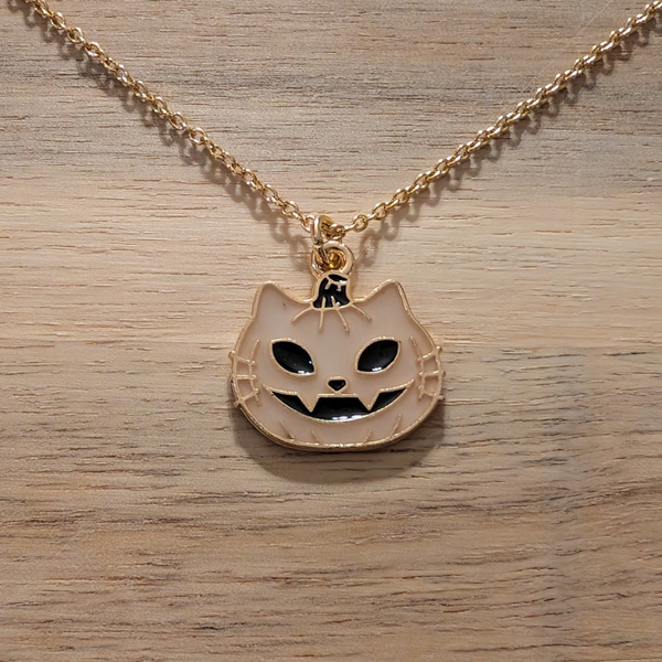 Cat Pumpkin Necklace