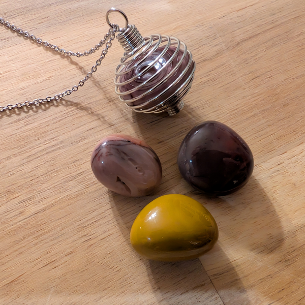 Mookaite Jasper Cage Necklace