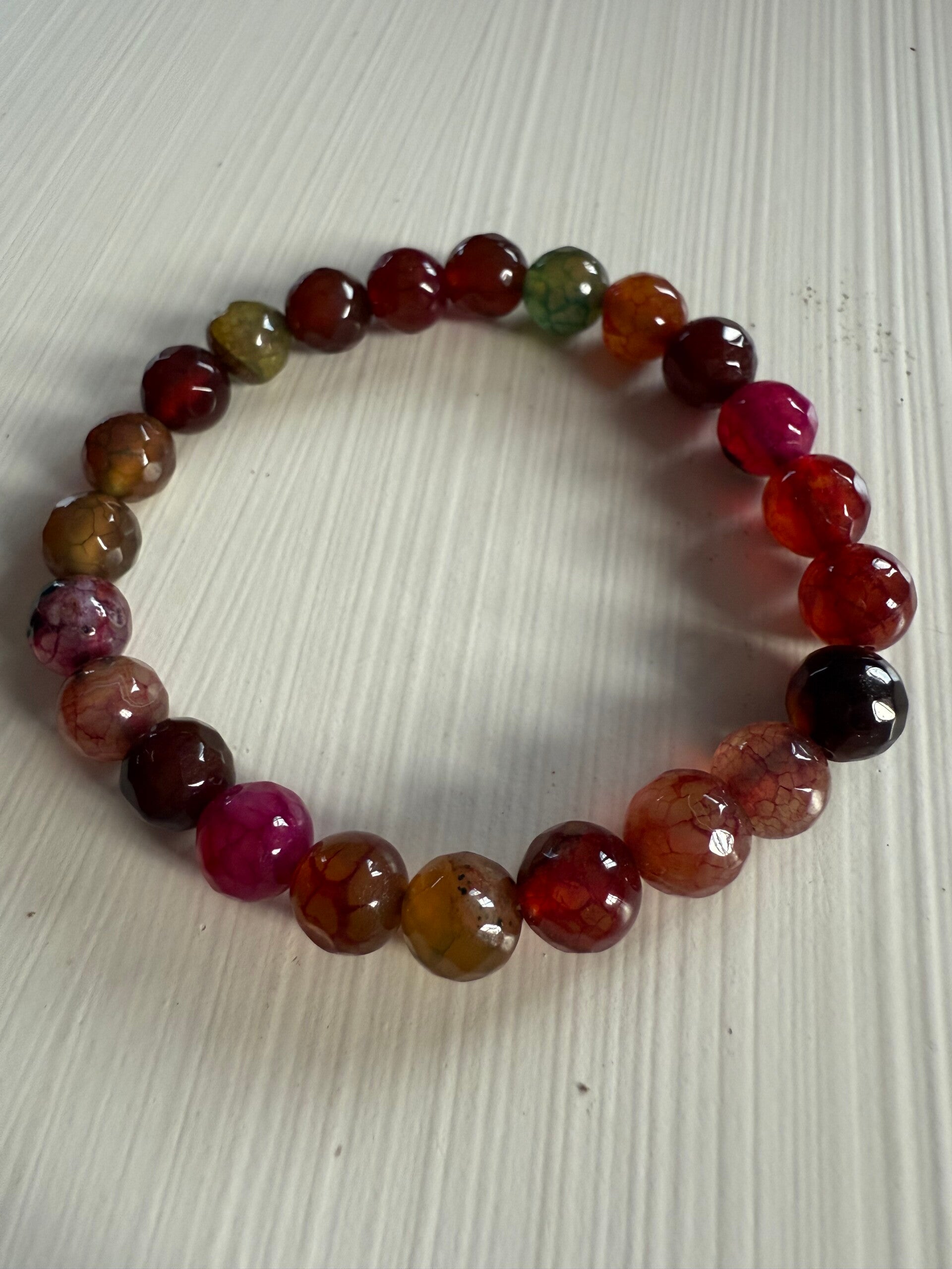 🔮 Agate craquelée multicolore