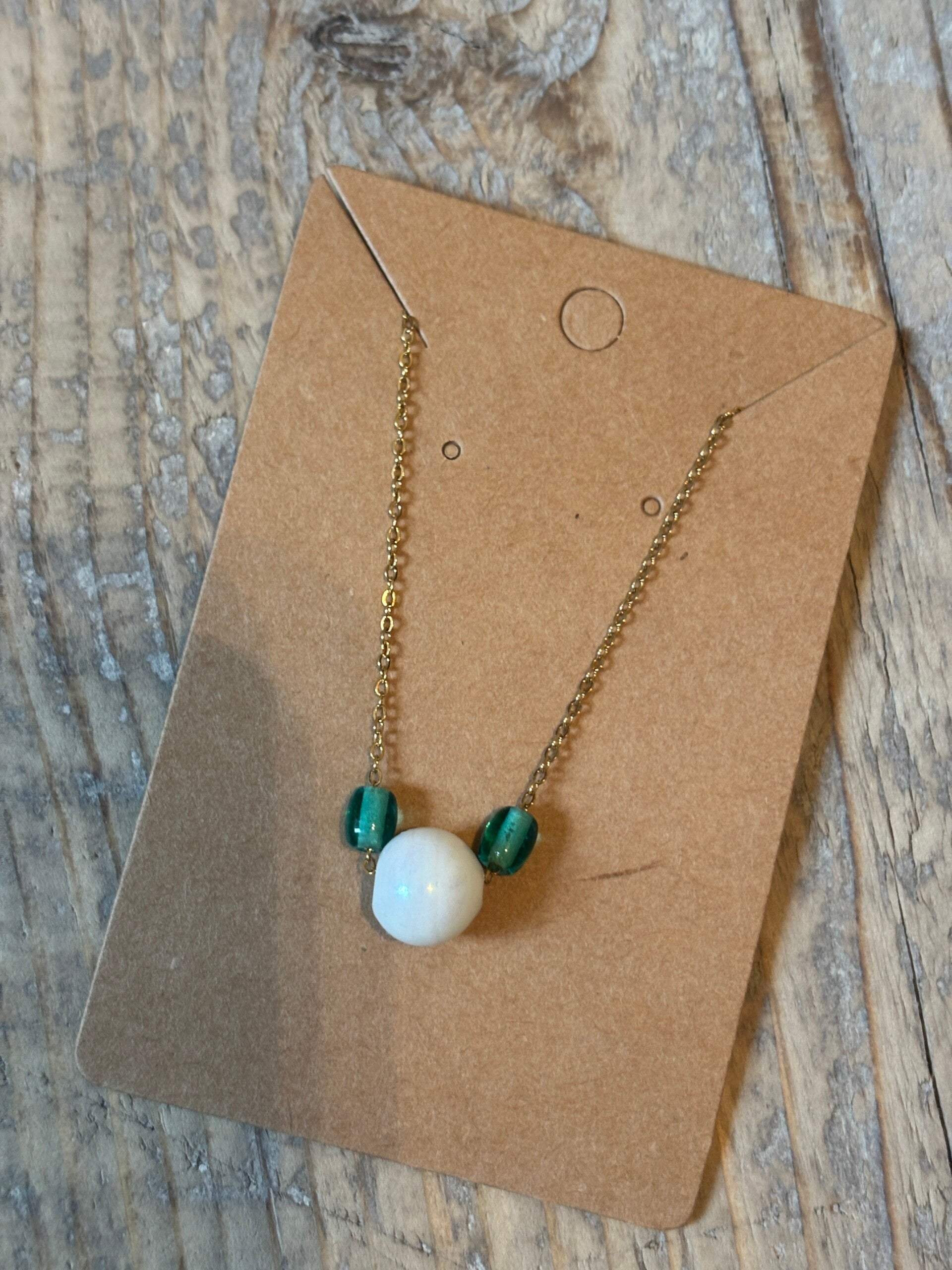 Woodland gem necklace