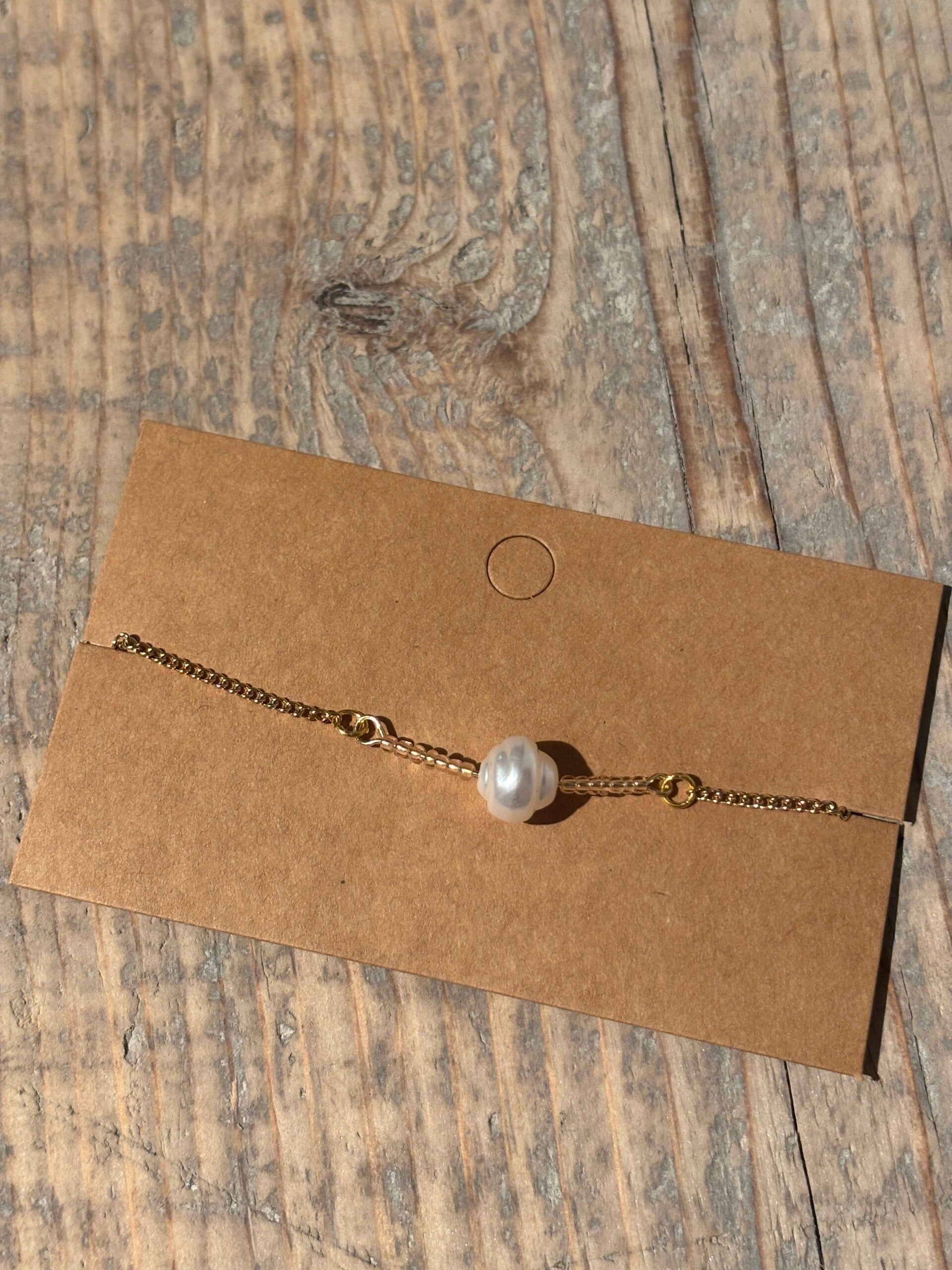 Oyster shell bracelet