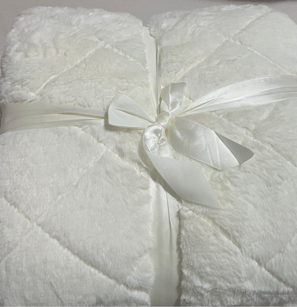 Plaid 220x240 cm – Velvet Wit Crème | Elegant & Chic