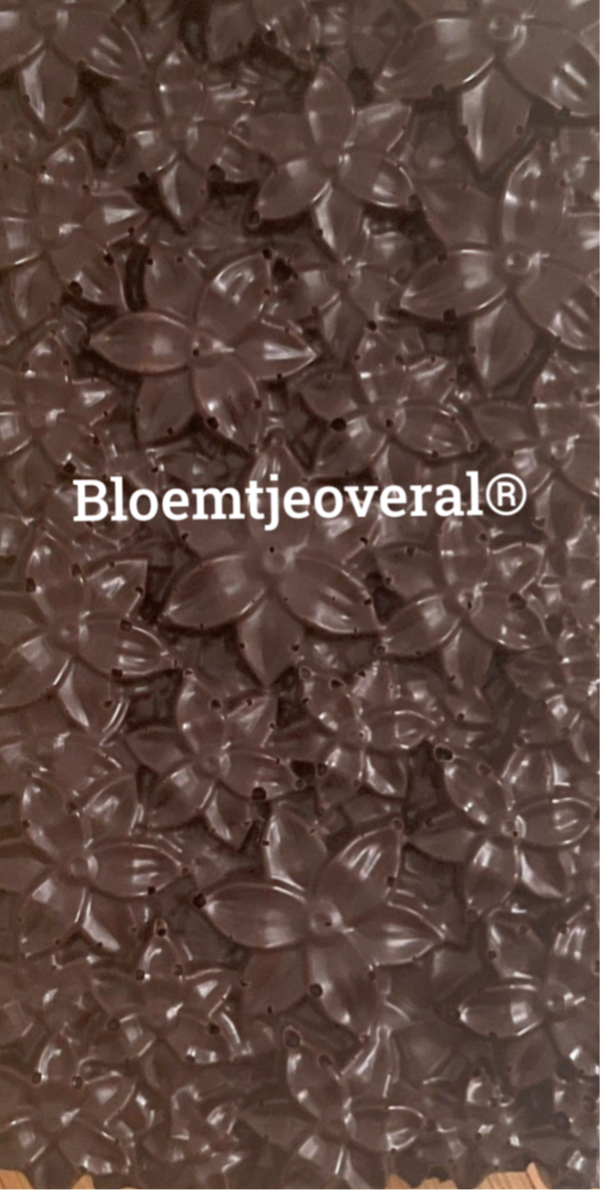 Bloemtjeoveral® exclusieve melk chocolade reep Bloemen met cranberry