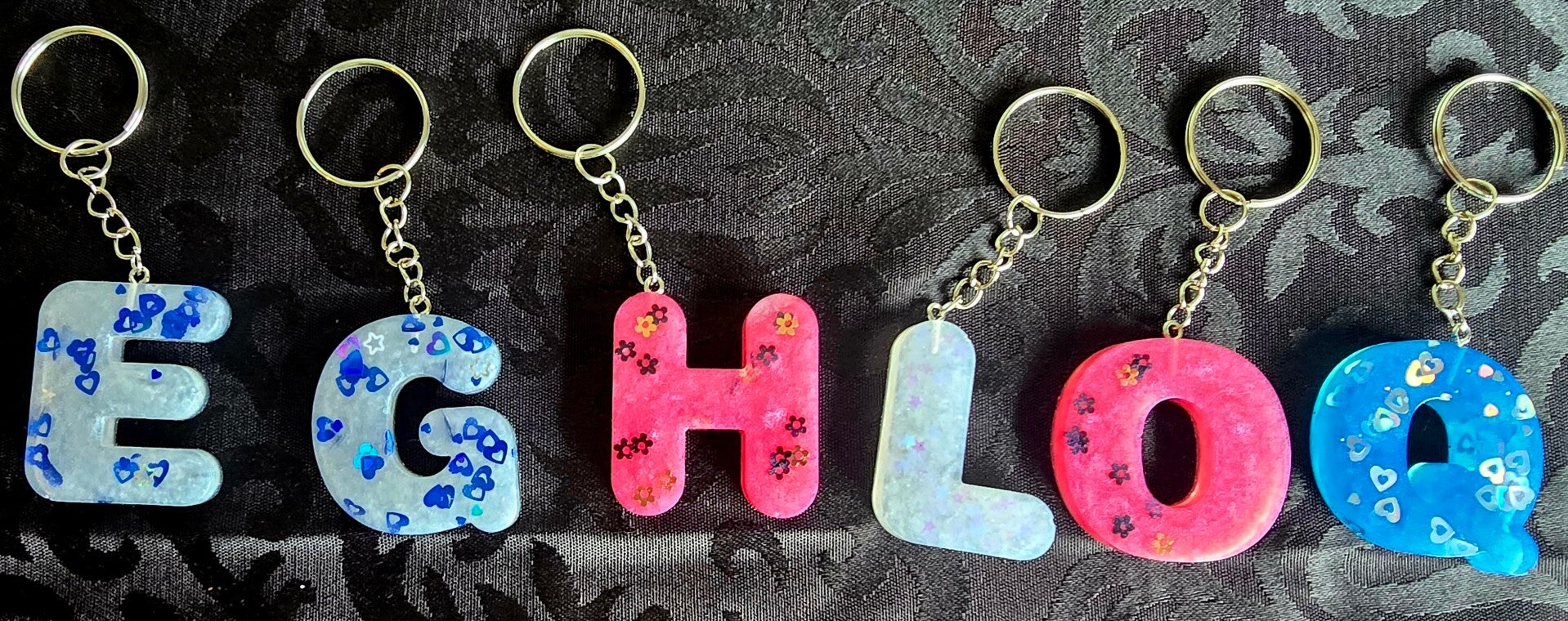 Resin Letters - Medium (Key Ring Size)