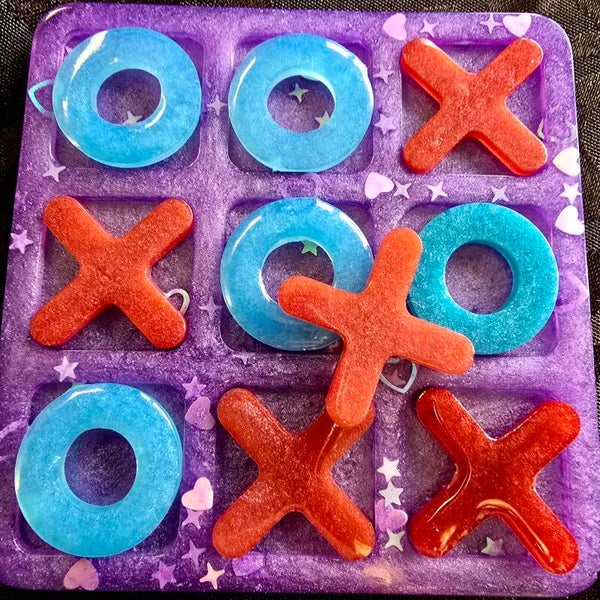 Custom Tic Tac Toe Resin Board