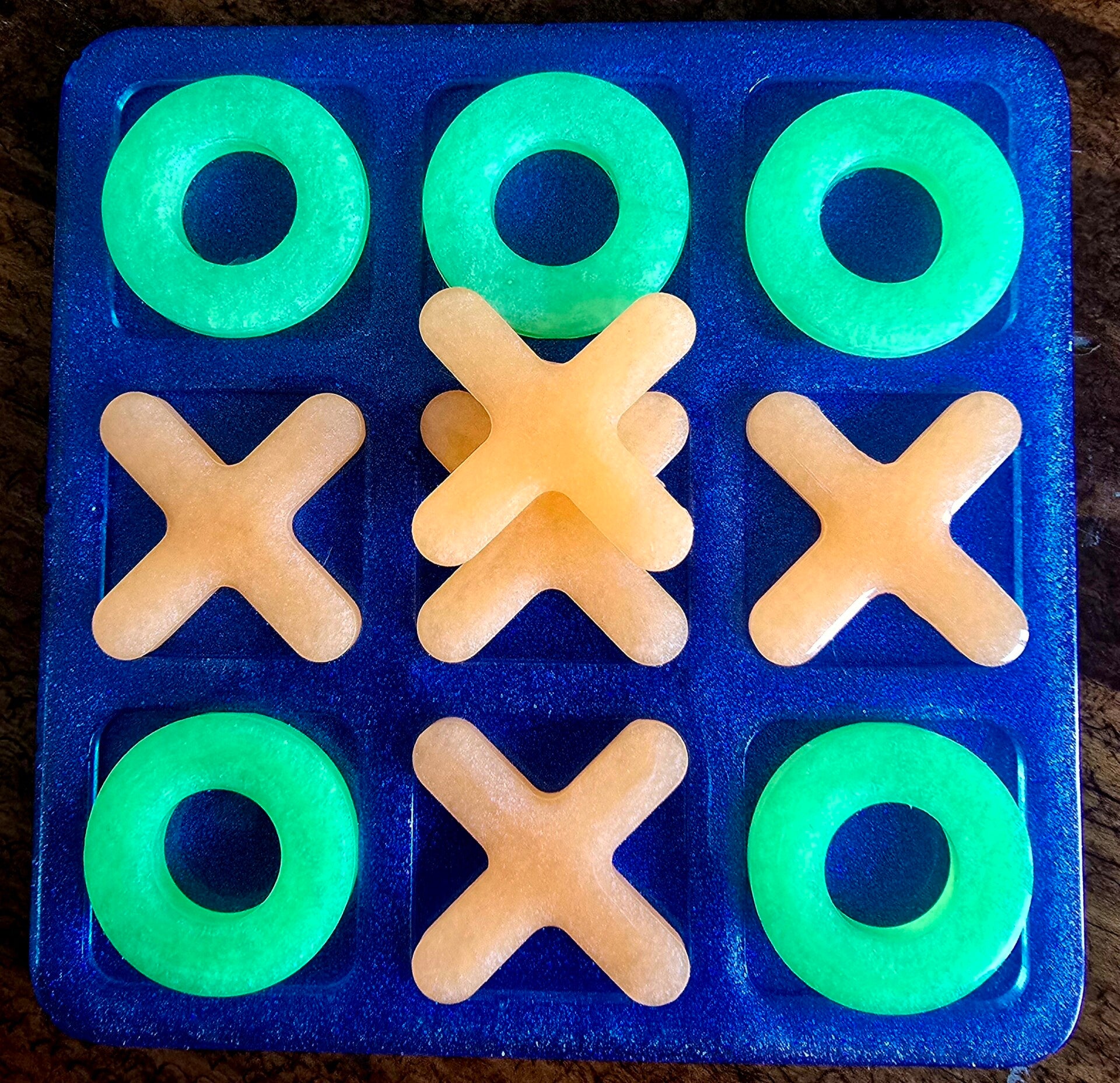 Custom Tic Tac Toe Resin Board