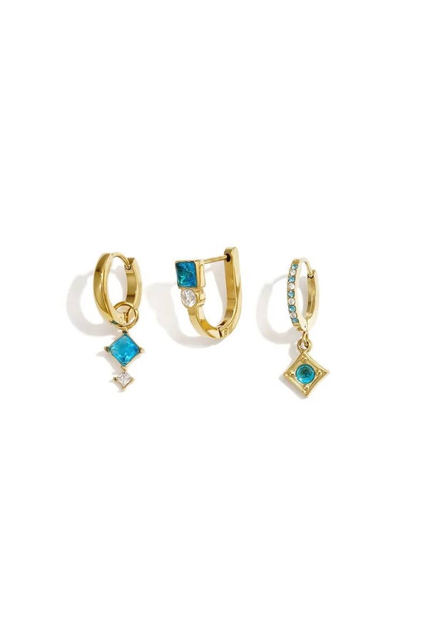 Oorbellenset Aqua