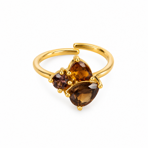 Ring Forever Strass Bruin