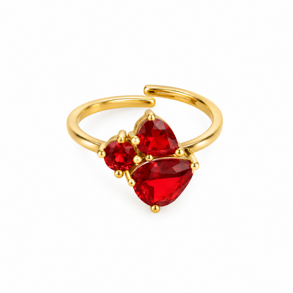 Ring Forever Strass Rood