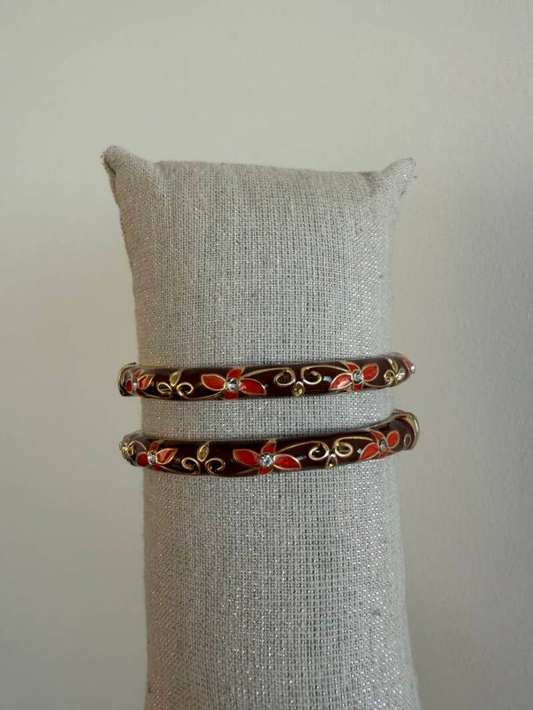 Koperen Bangle (Bruin/Oranje)