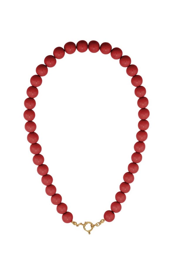 Kralenketting wijnrood