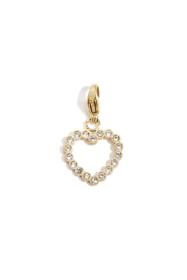 Bedel open hart glitter