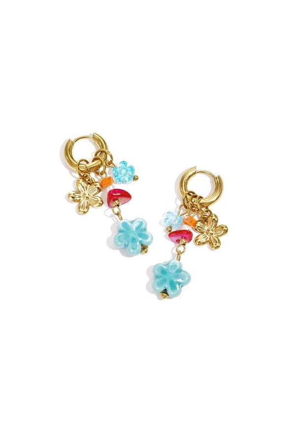 Oorbellen Blue Flower