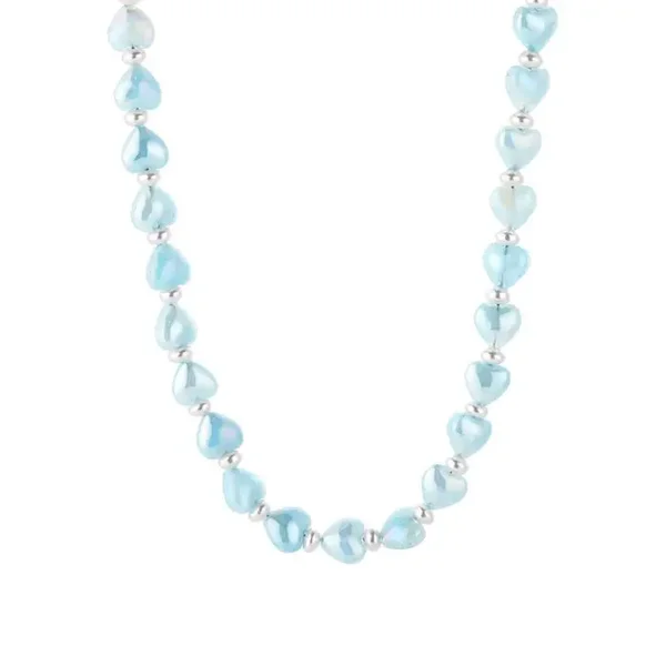 Hartjesketting lichtblauw