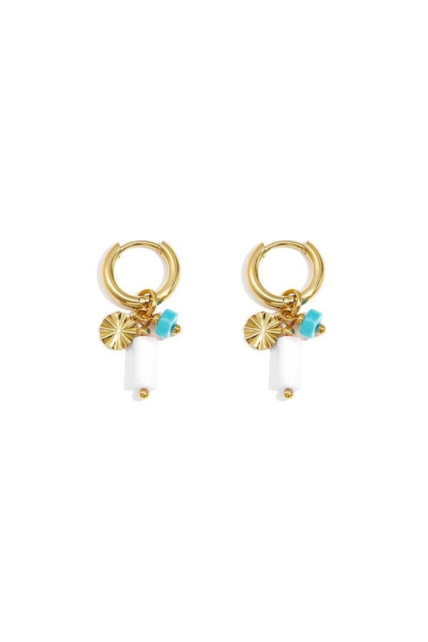 Oorbellen June blauw