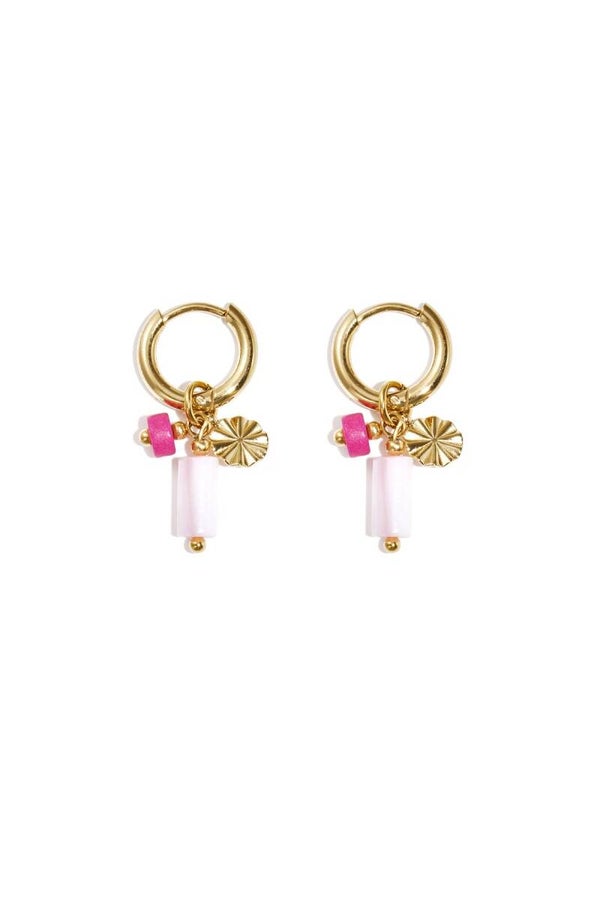 Oorbellen June Roze